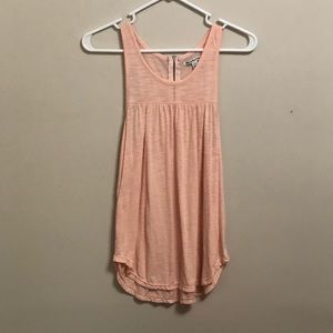 Peach tank top w gold zipper back